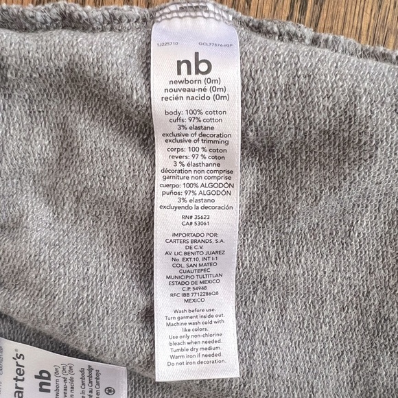 EUC Carter's 2-Piece Lion Print Tee & Overall Set - Gray/Burnt Orange - Newborn - Picture 16 of 16